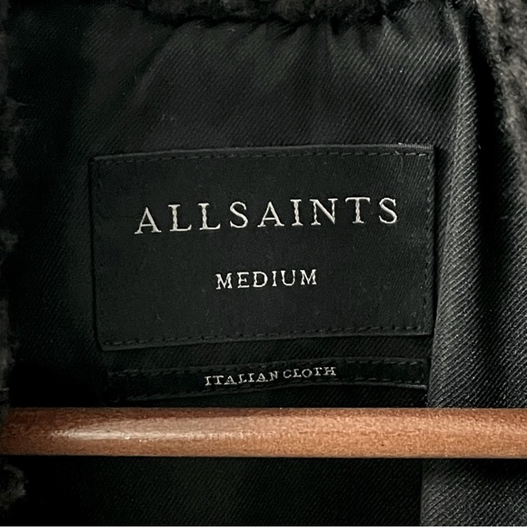 AllSaints Kentaro Sherpa Biker Jacket - Picture 9 of 14